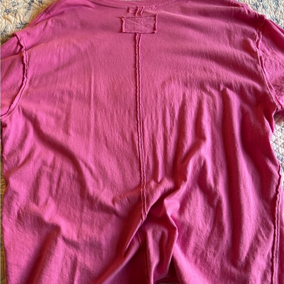 FREE PEOPLE NINA TEE-PINK-S - Picture 2 of 3